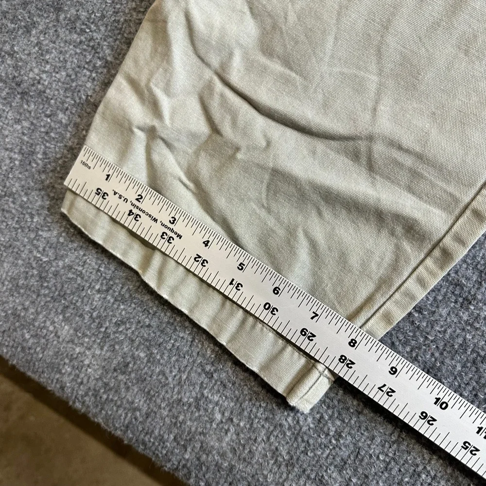 Columbia Pants Mens Size 36 Tan Canvas Utility Relaxed Fit Outdoor Frayed Hem